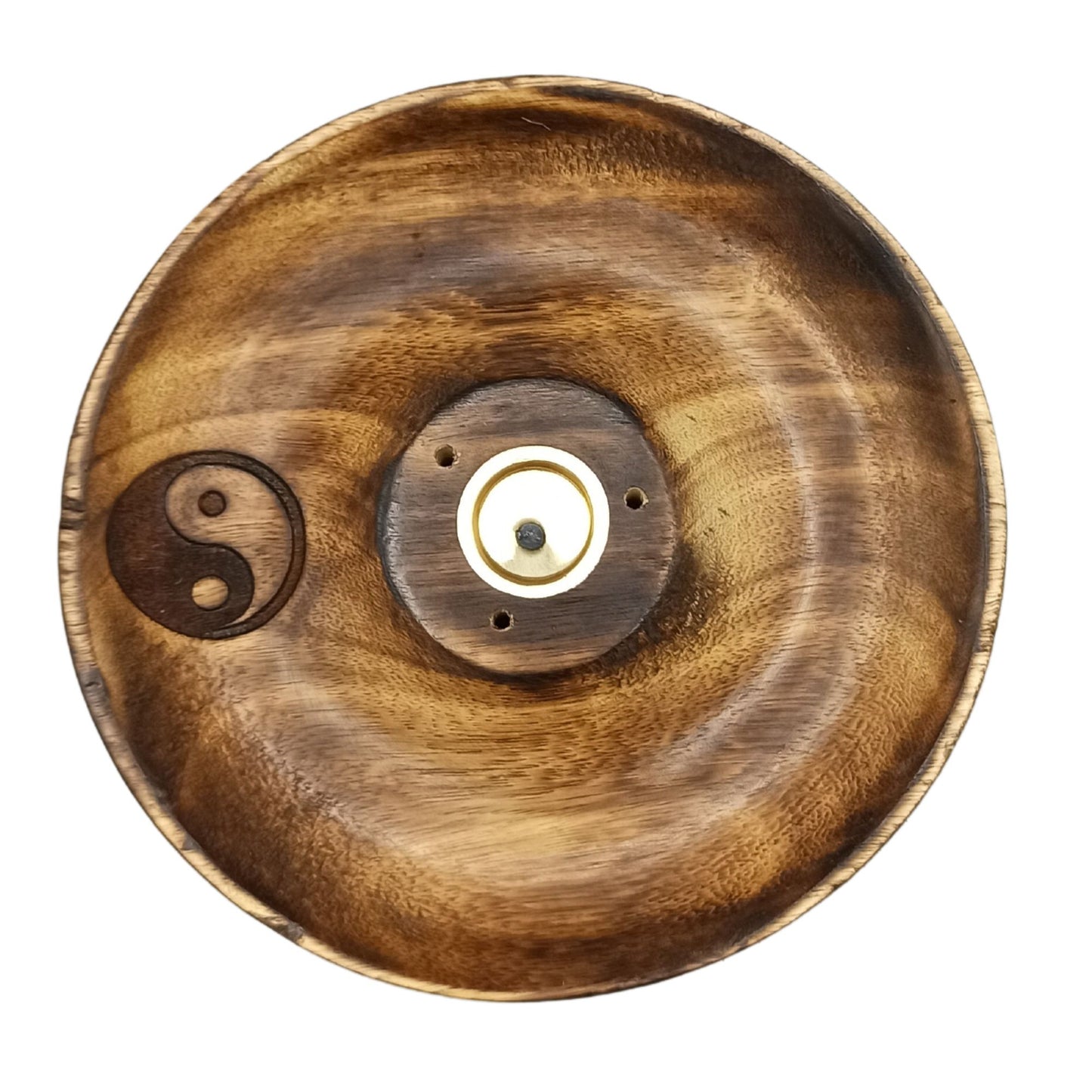 Räucherstäbchenhalterscheibe für Kegel und Stäbchen - Ying &amp; Yang