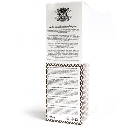 Difusor aromático 120ml - oro, incienso y mirra