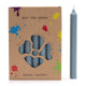 Juego de Velas de Mesa de Color Sólido - Pack de 21 - Teal Rústico