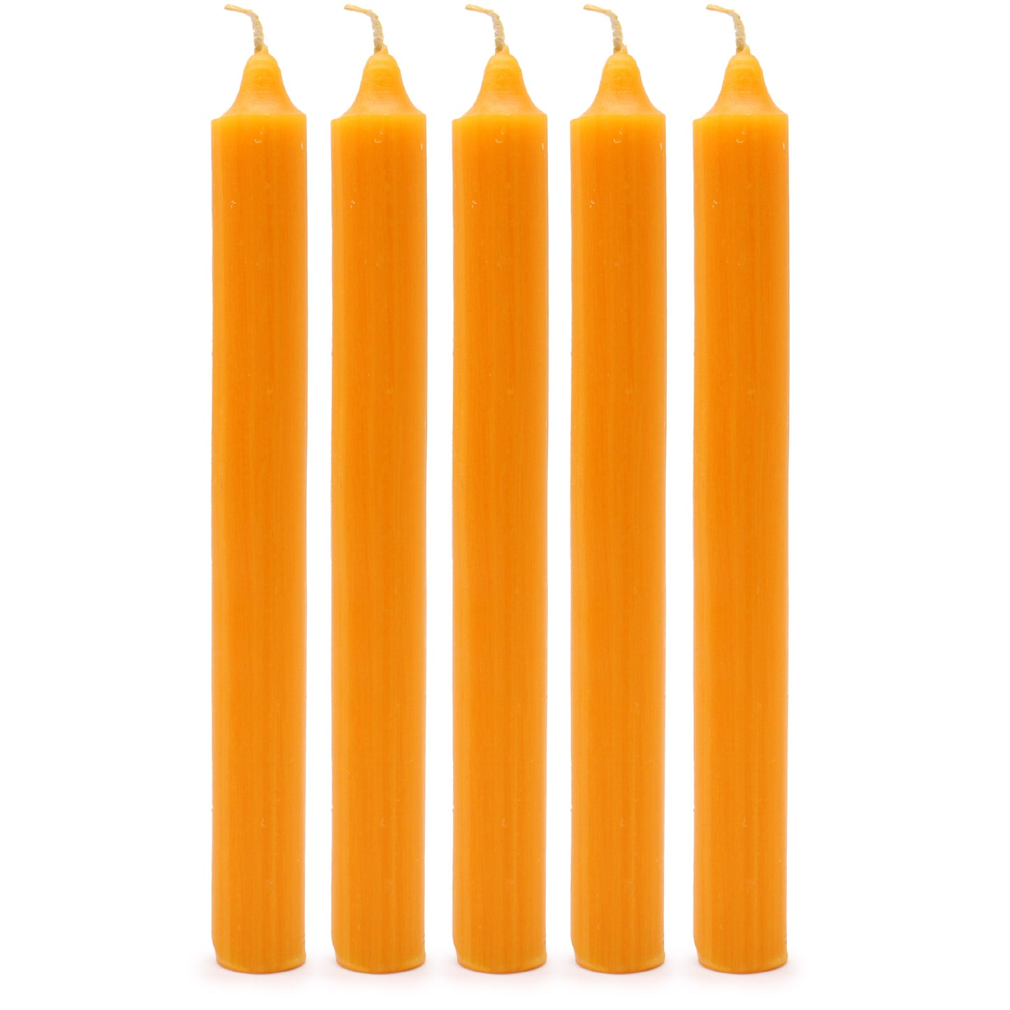 Ensemble de 21 bougies de table de couleur unie avec manche rustique