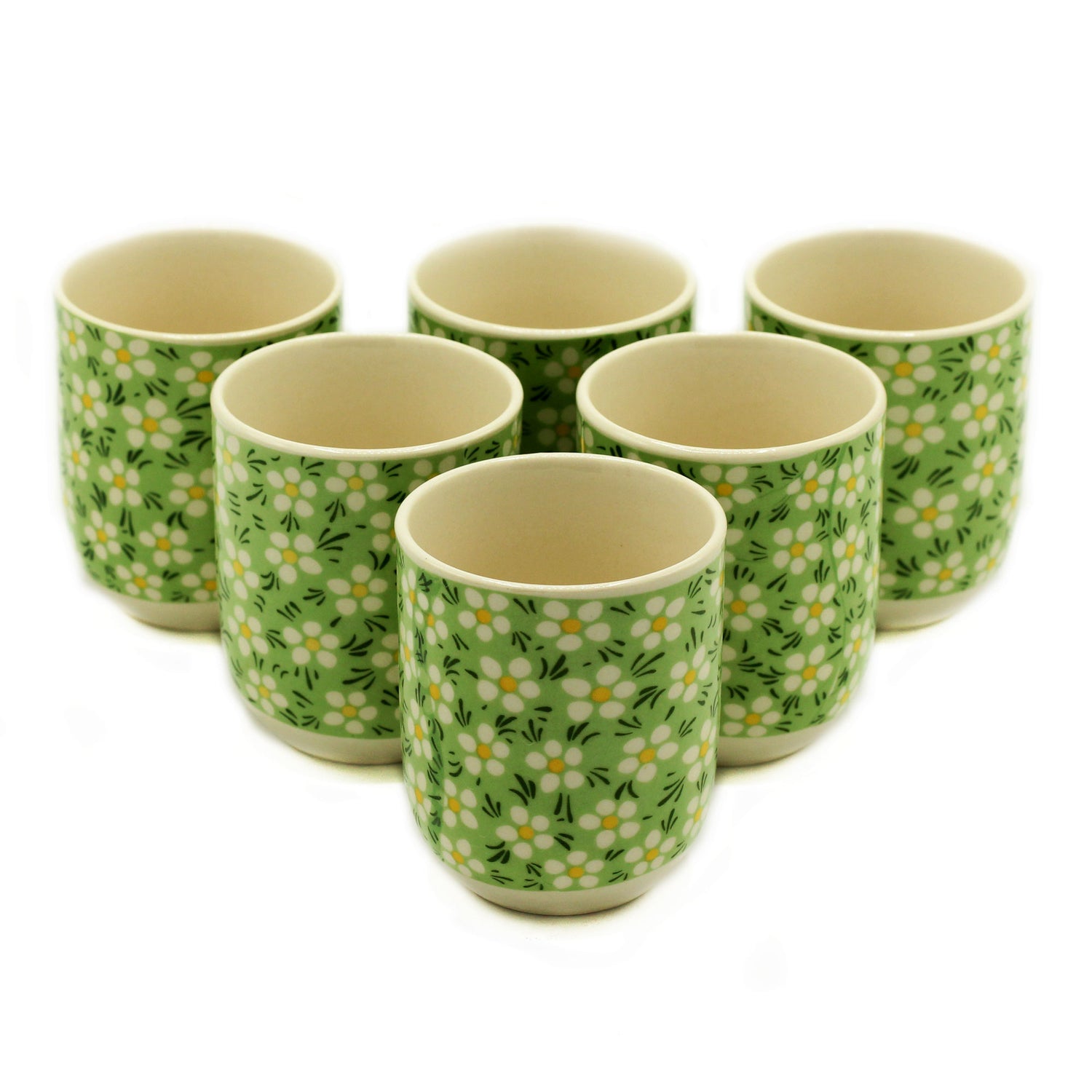 6 x Tazas de te - Verde Margarita