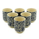 6 x Tazas de te - Diseño azul