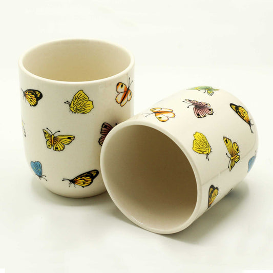 6 x Teetassen - Schmetterling