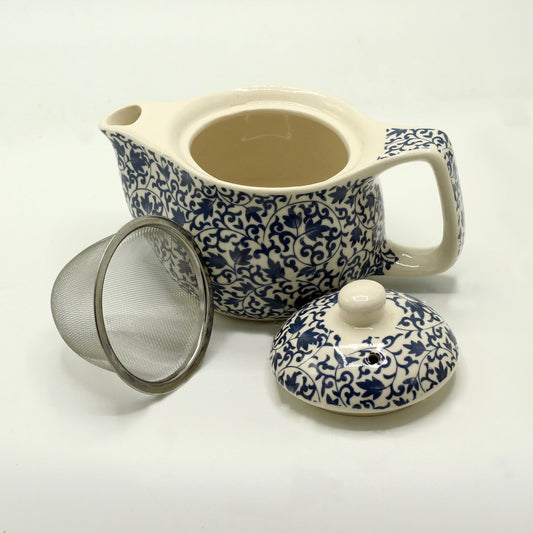 Kleine Teekanne - Blaues Design