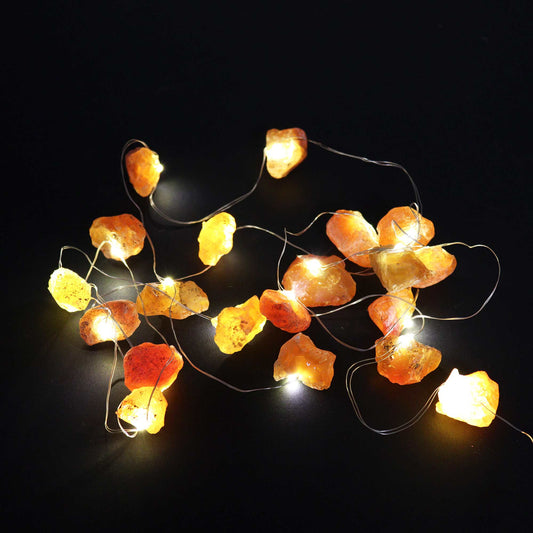 Edelstein Charm Lichter - Orange Jade