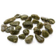24 x Pequeñas piedras africanas - Copo de nieve epidota
