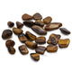 24 x Pequeñas piedras africanas - Ojo de tigre - Dorado