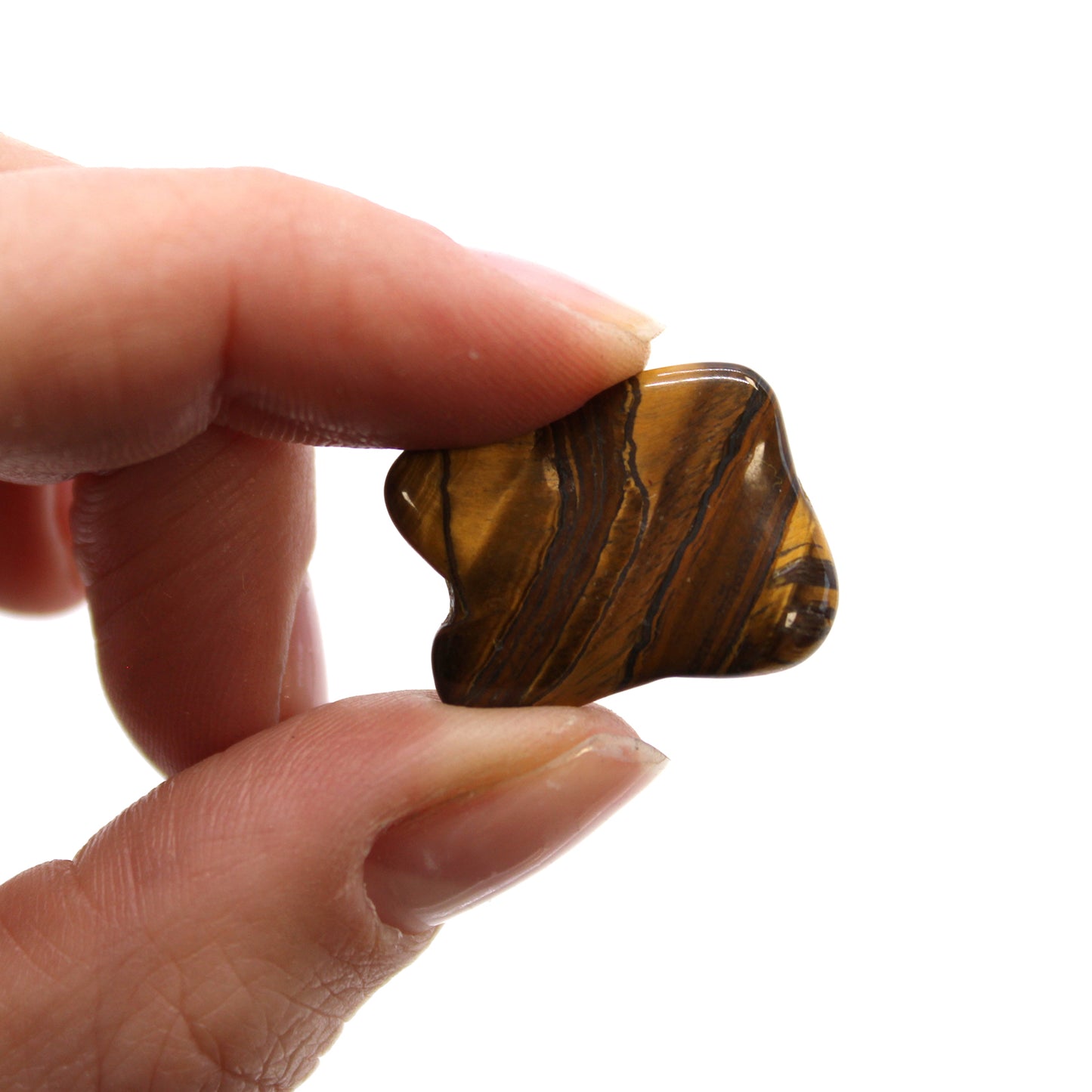 24 x Pequeñas piedras africanas - Ojo de tigre - Dorado