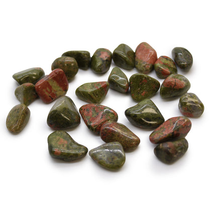 24 x Pequeñas piedras africanas - Unakita