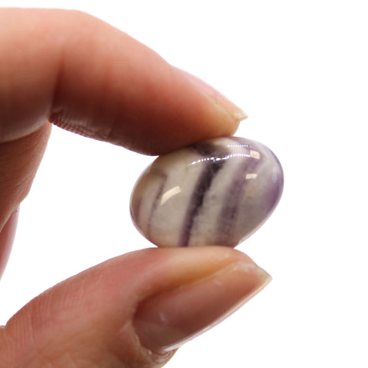 24 x kleine afrikanische Steine ​​– Amethyst – Chevron
