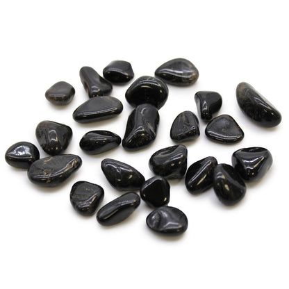 24 x Pequeñas piedras africanas - Ónix negro