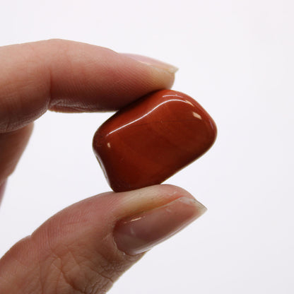 24 x Pequeñas piedras africanas - Jaspe - Rojo