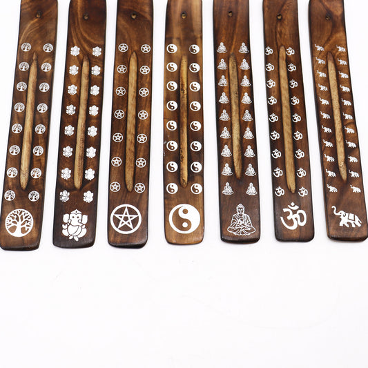 Räucherstäbchenhalter aus Mangoholz