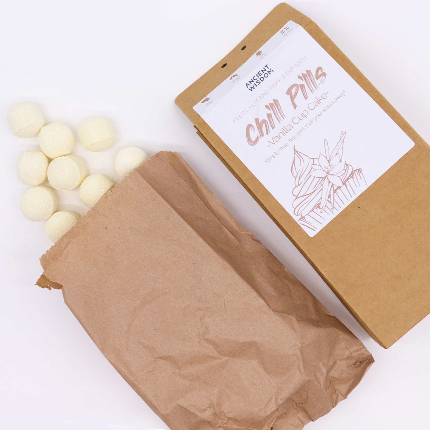 Chill Pills 350g Geschenkpackung - Vanille-Cupcake