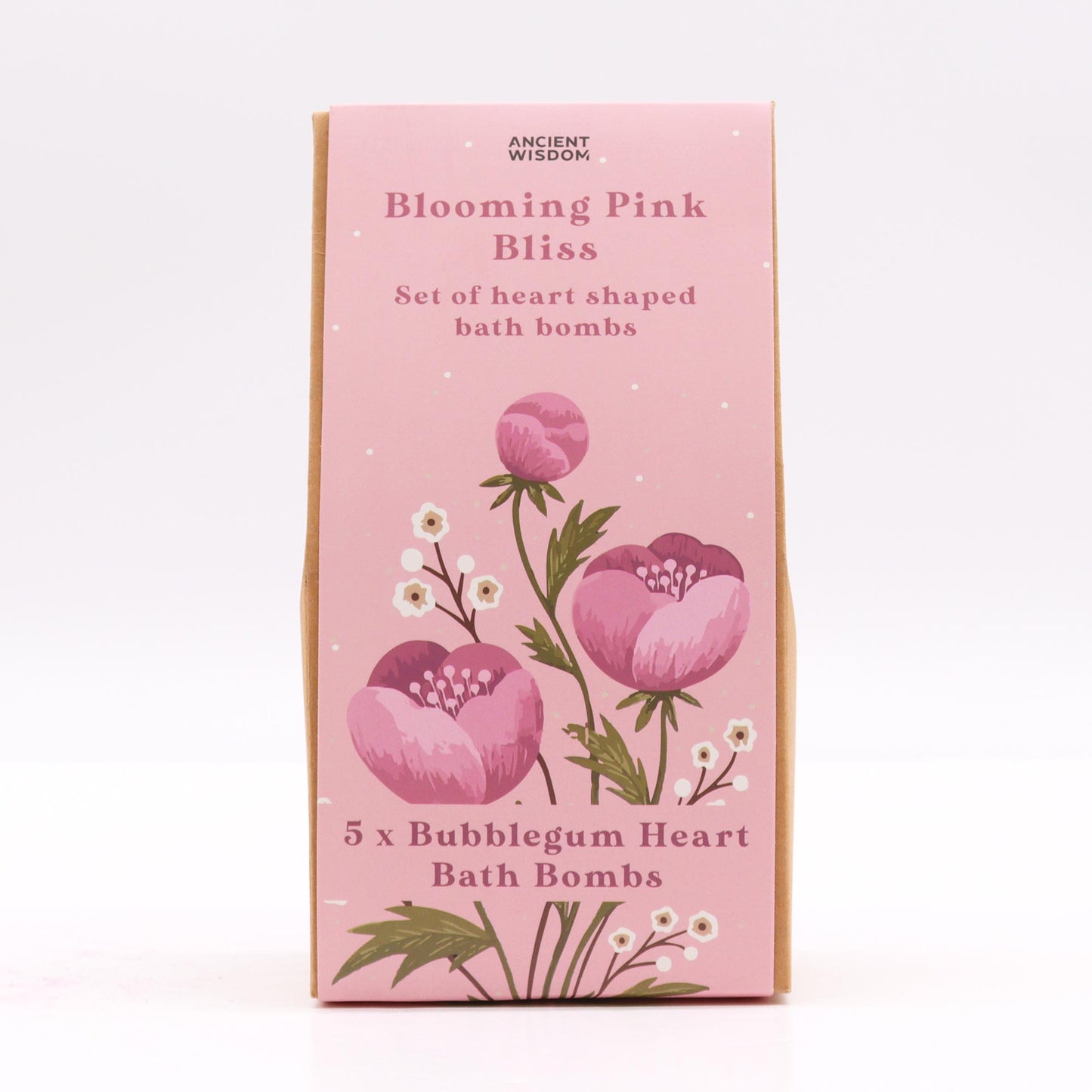 Blühendes rosa Glücksherz-Badebomben-Set