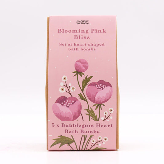 Blühendes rosa Glücksherz-Badebomben-Set