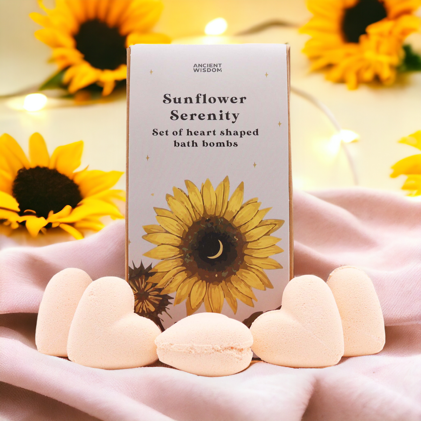 Herz-Sonnenblumen-Badebomben-Set