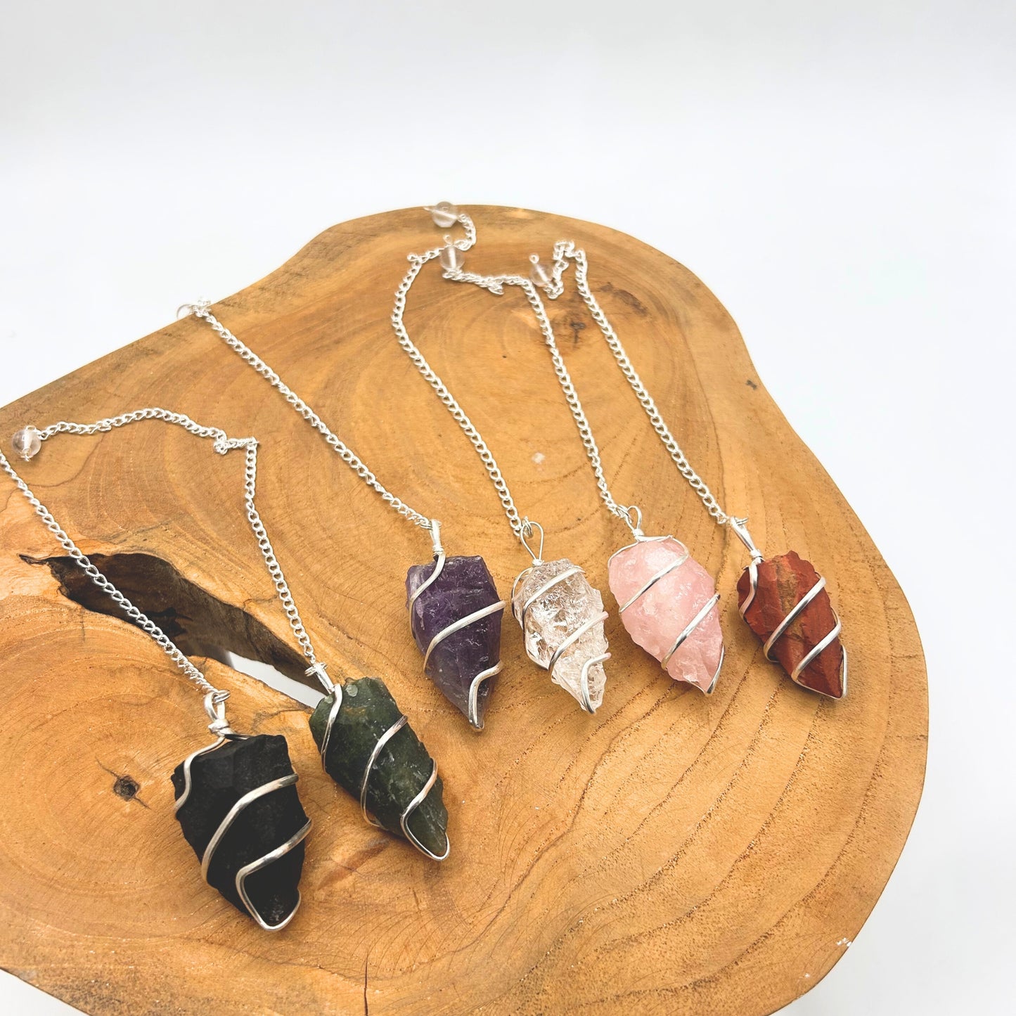 Edelstein-Laterne des Lebens-Pendel - Amethyst &amp; Bergquarz