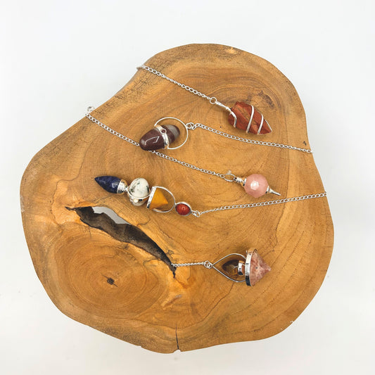 Edelstein-Laterne des Lebens-Pendel - Amethyst &amp; Bergquarz