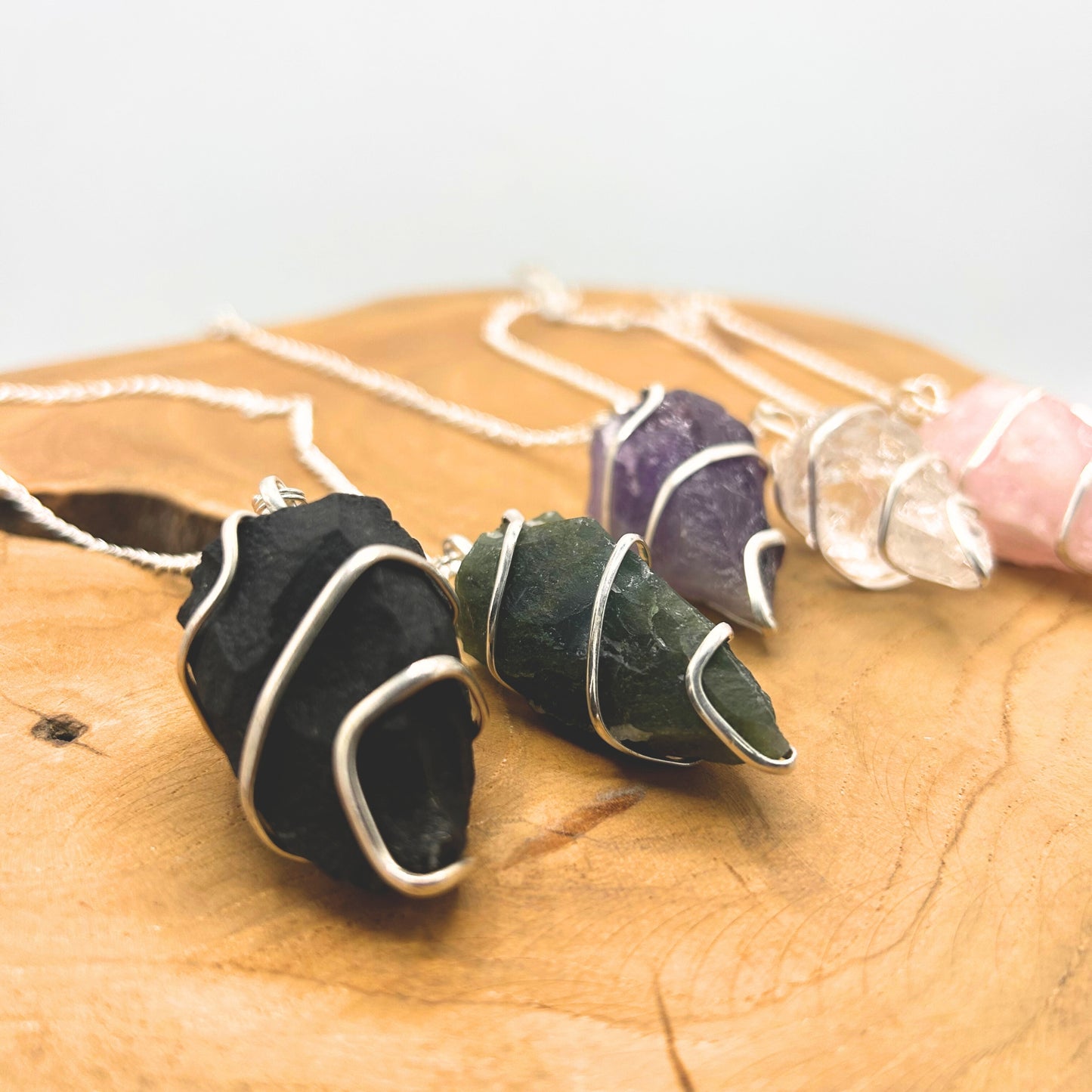 Edelstein-Laterne des Lebens-Pendel - Amethyst &amp; Bergquarz