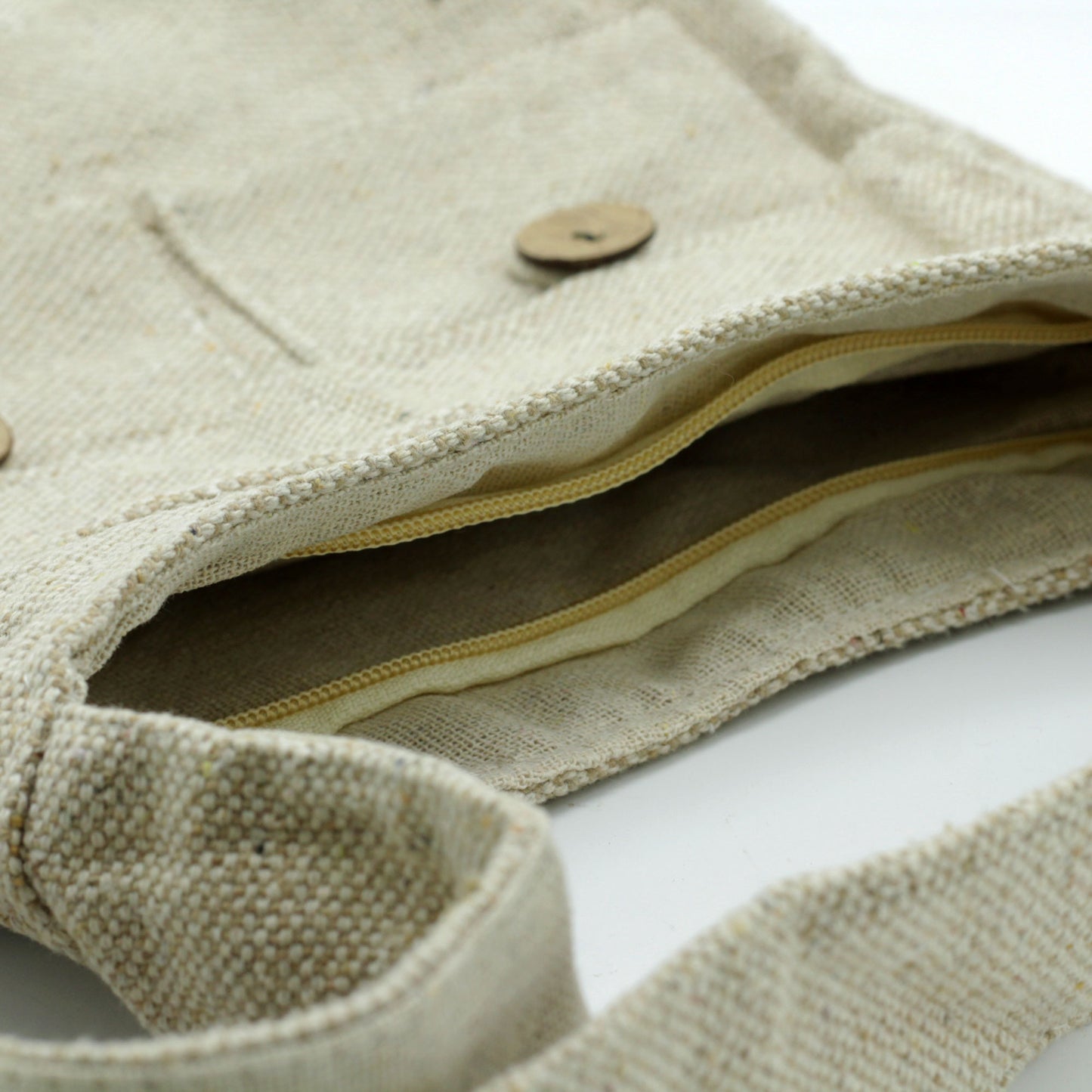 Tasche mit zwei Taschen in Naturtönen – Natur – Mittel