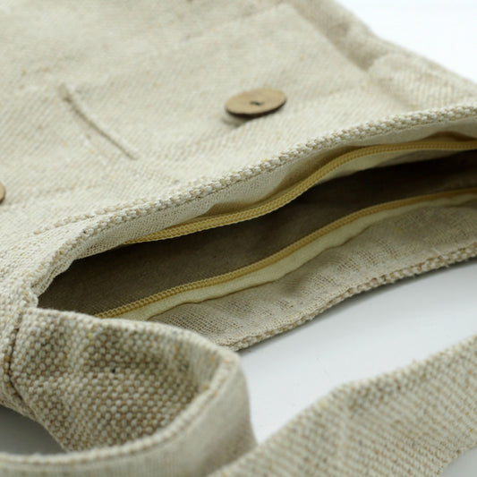Tasche mit zwei Taschen in Naturtönen – Natur – Mittel