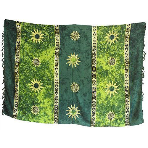 1x Bali Celtic Pareo – Sonnensymbole (4 verschiedene Farben)