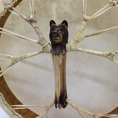 Bear Spirit - Schamanentrommel und Schlägel - Stimmbar - 40 cm