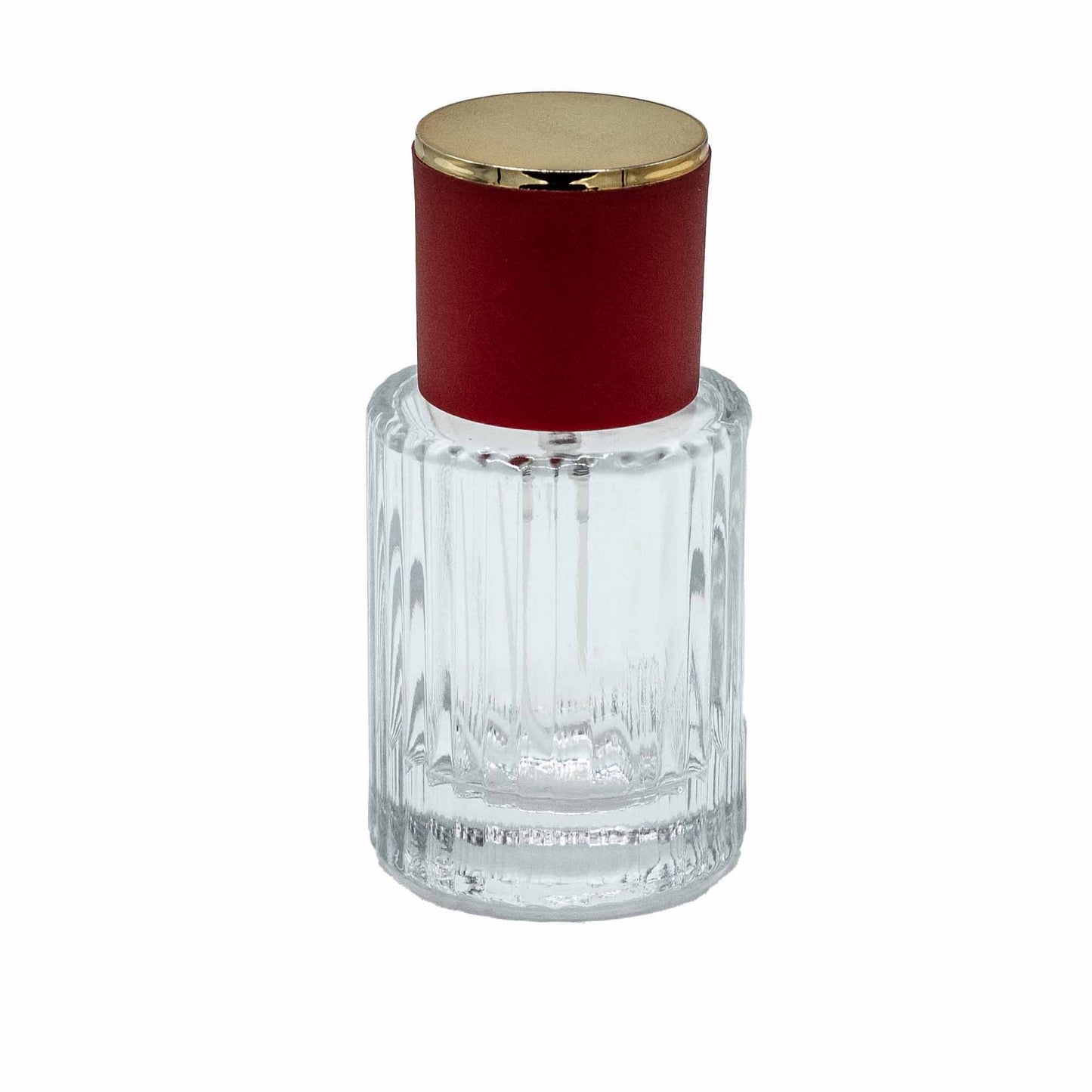Parfümflakons aus Glas mit Zerstäuber und roter Kappe 30 ml