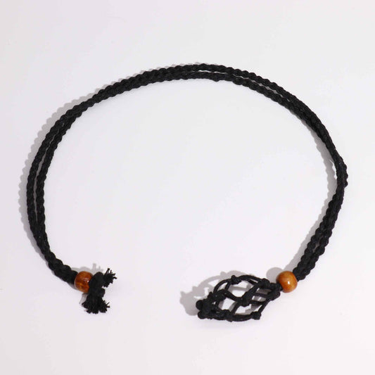 Edelsteinkette Kordeln 45 cm - Schwarz