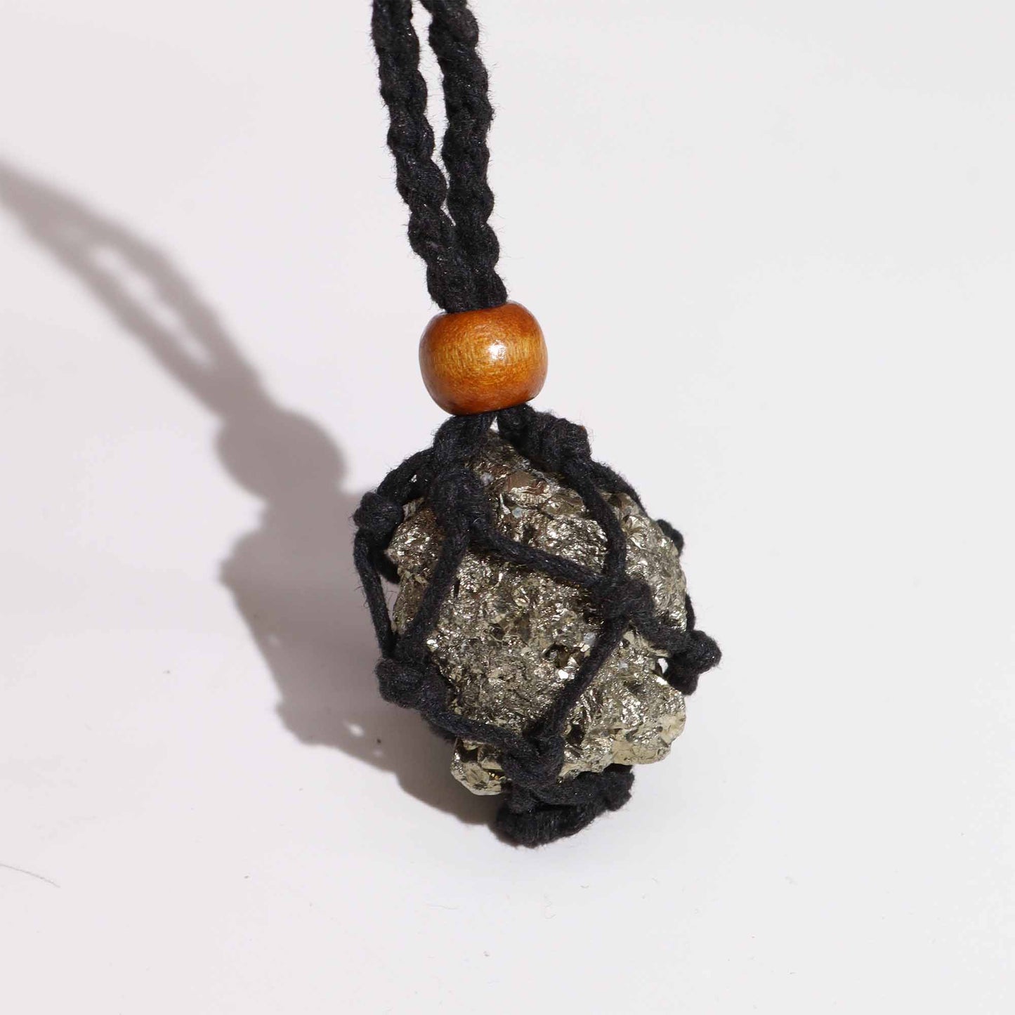 Edelsteinkette Kordeln 45 cm - Schwarz