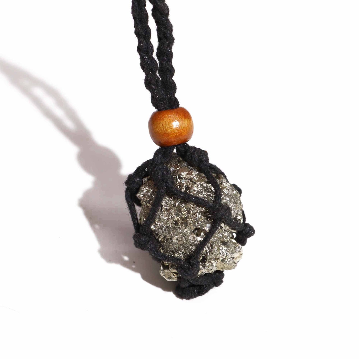 Edelsteinkette Kordeln 45 cm - Schwarz