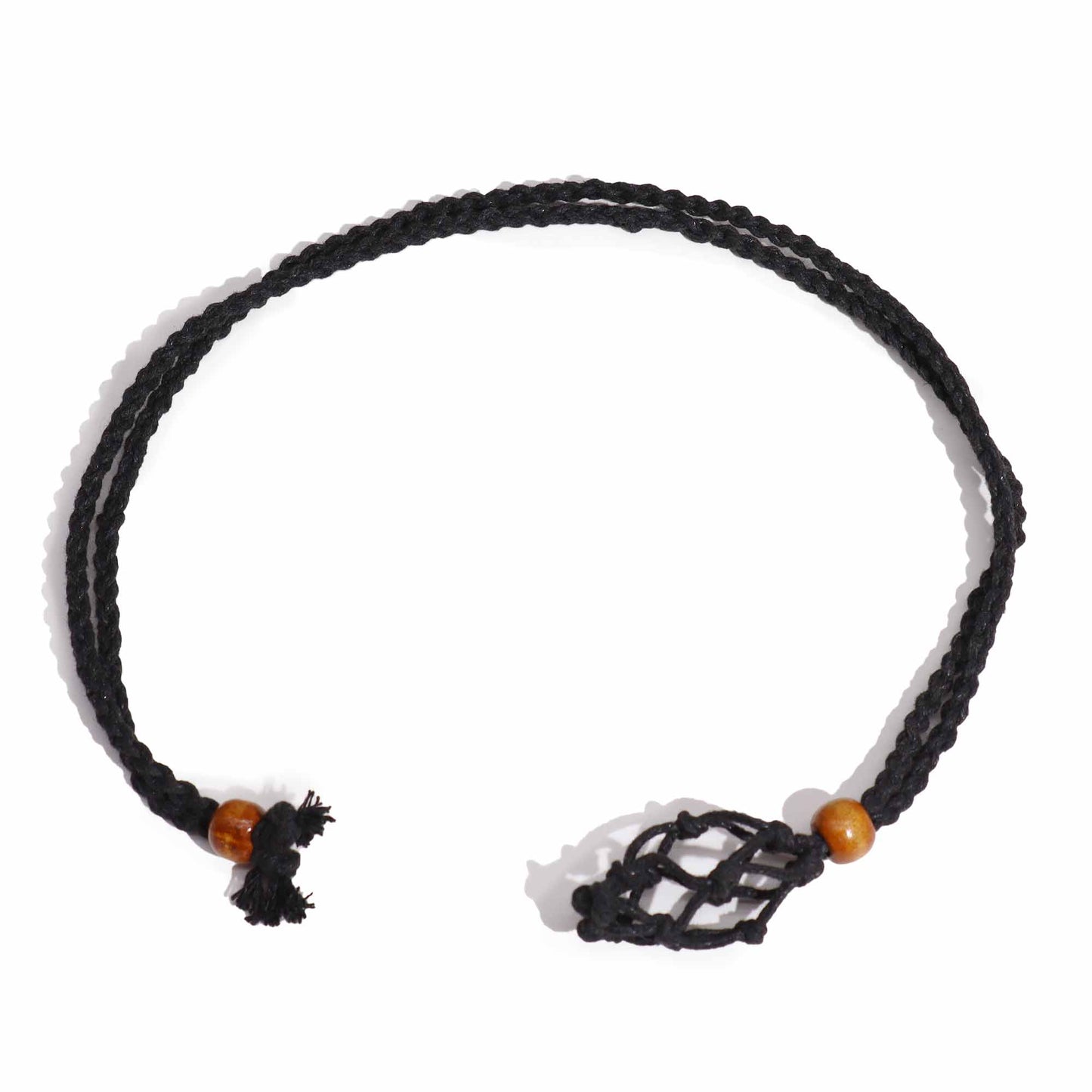 Edelsteinkette Kordeln 45 cm - Schwarz