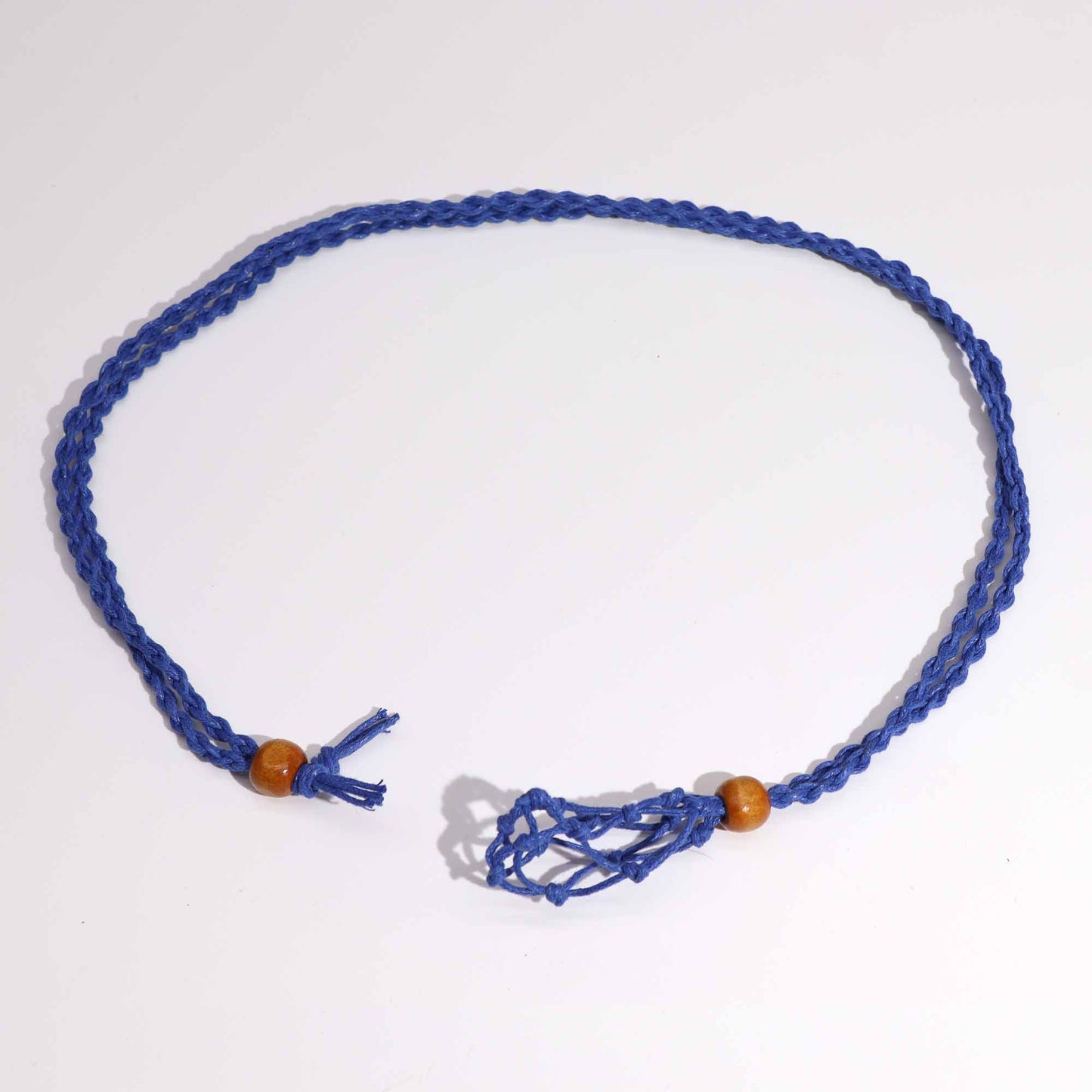 Edelstein-Halskette Kordeln 45 cm - Marineblau