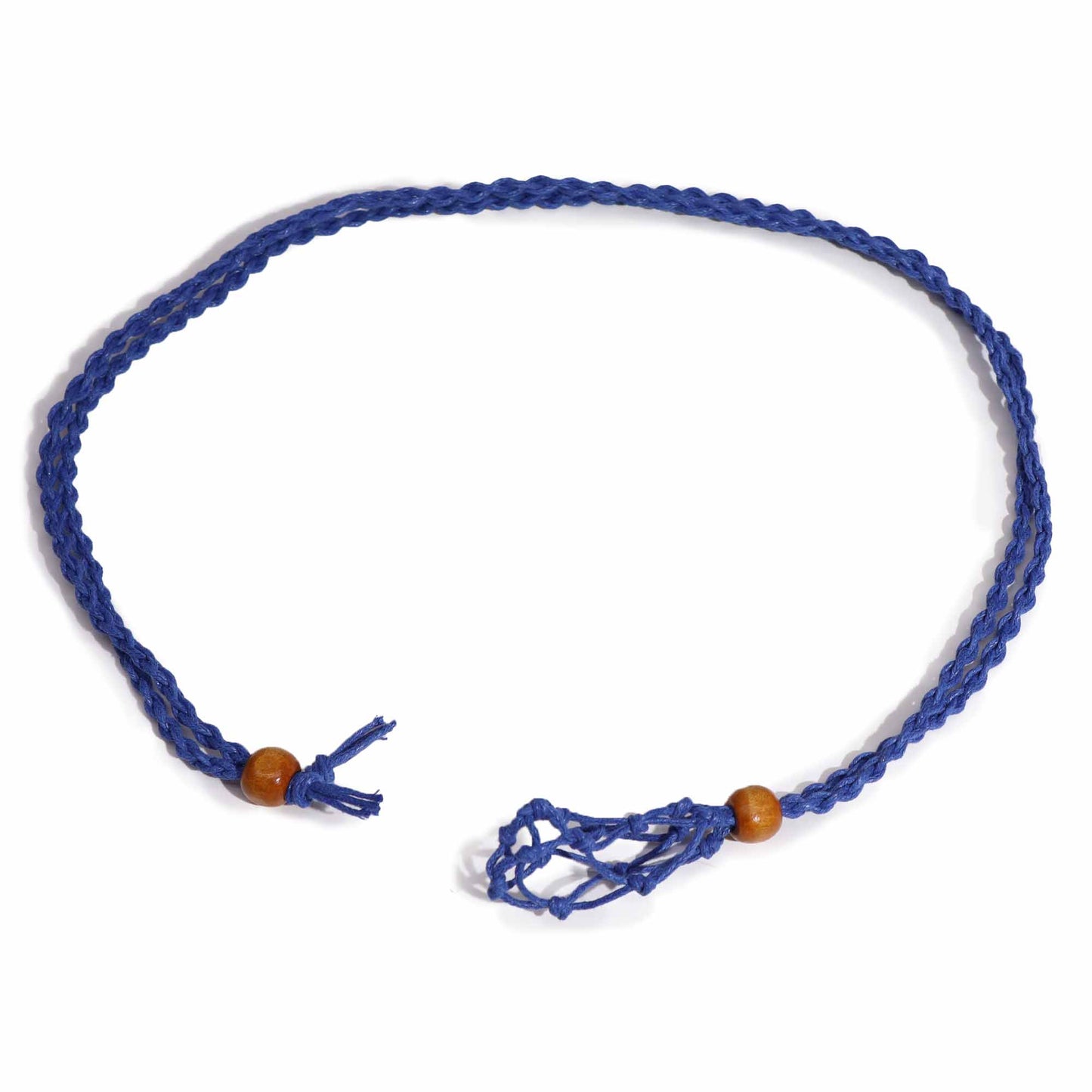 Edelstein-Halskette Kordeln 45 cm - Marineblau