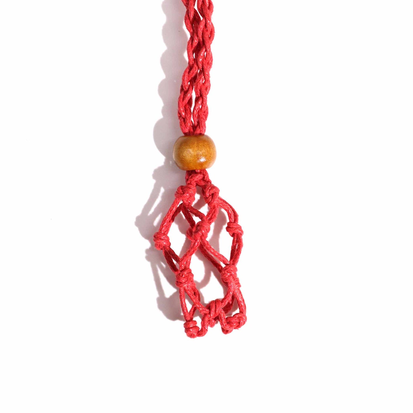 Edelsteinkette Kordeln 45 cm - Rot