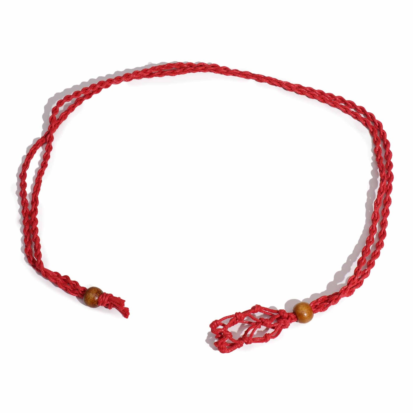 Edelsteinkette Kordeln 45 cm - Rot
