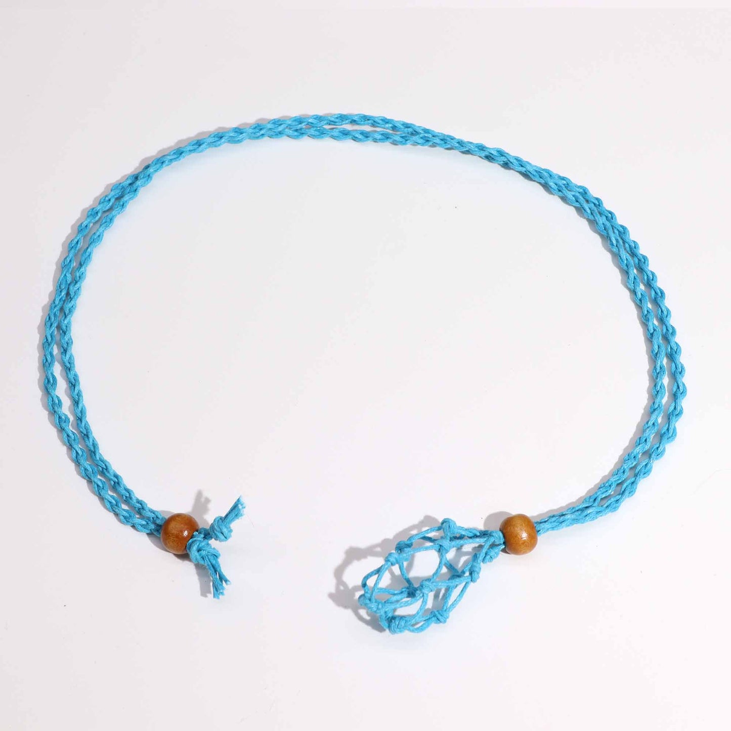 Edelsteinkette Kordeln 45 cm - Blau