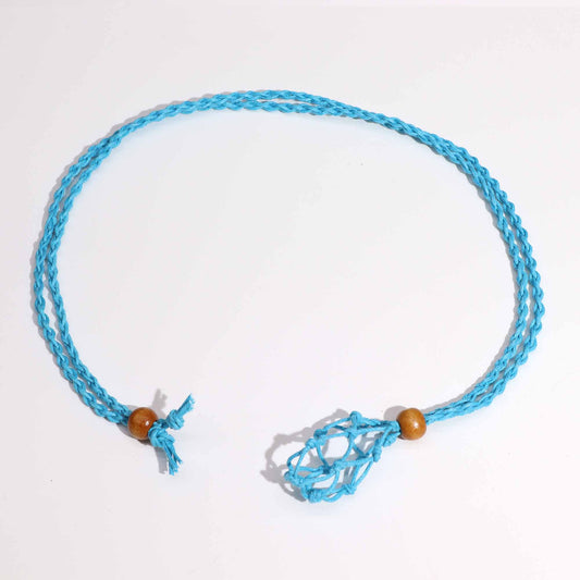 Edelsteinkette Kordeln 45 cm - Blau