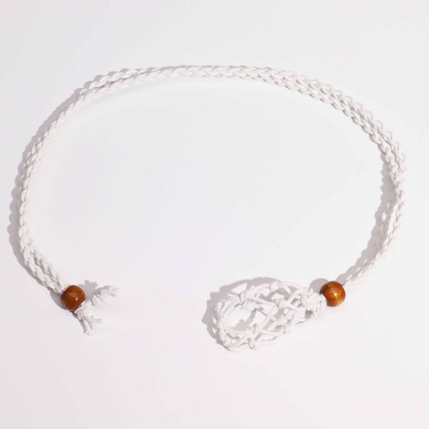 Edelsteinkette Kordeln 45 cm - Weiß