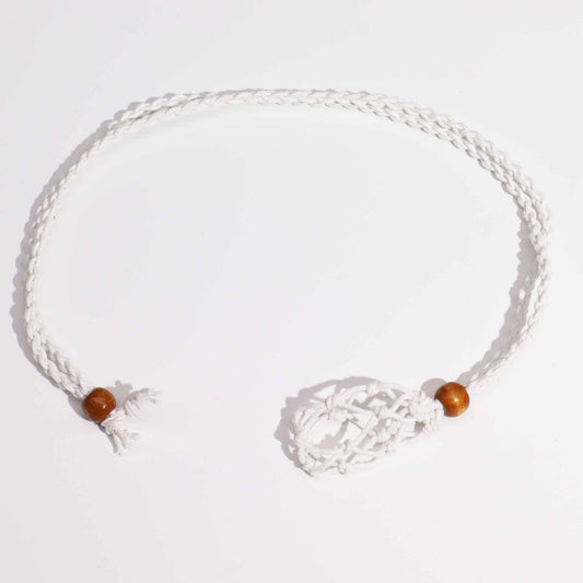 Edelsteinkette Kordeln 45 cm - Weiß