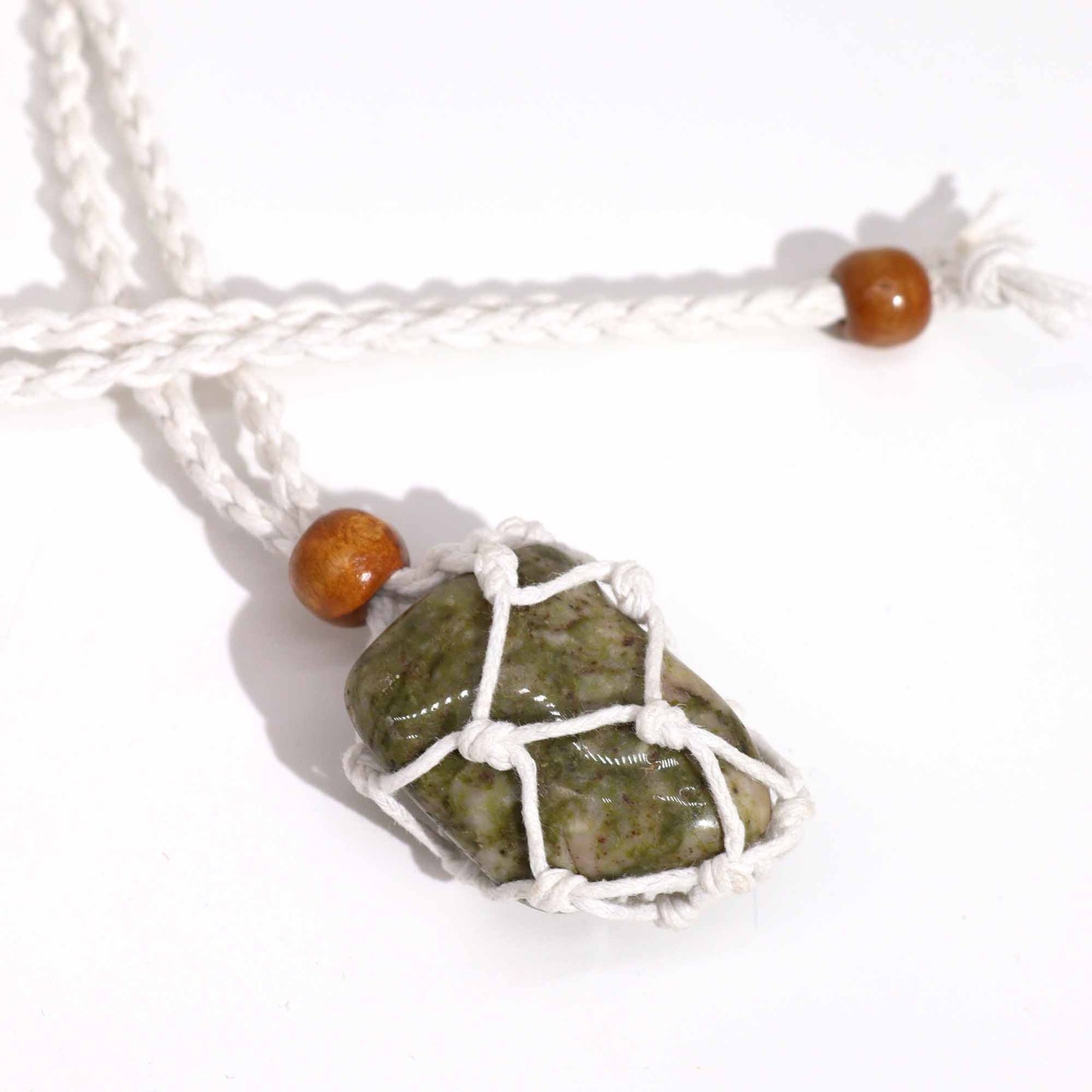 Edelsteinkette Kordeln 45 cm - Weiß