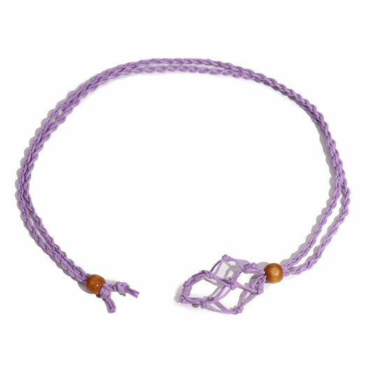 Edelsteinkette Kordeln 45 cm - Lila