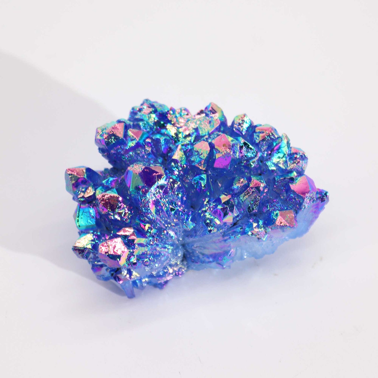 Mittelgroßer, verstärkter Naturquarz – Aura Aqua Halo-Quarz (ca. 100–150 g, 7–10 cm)