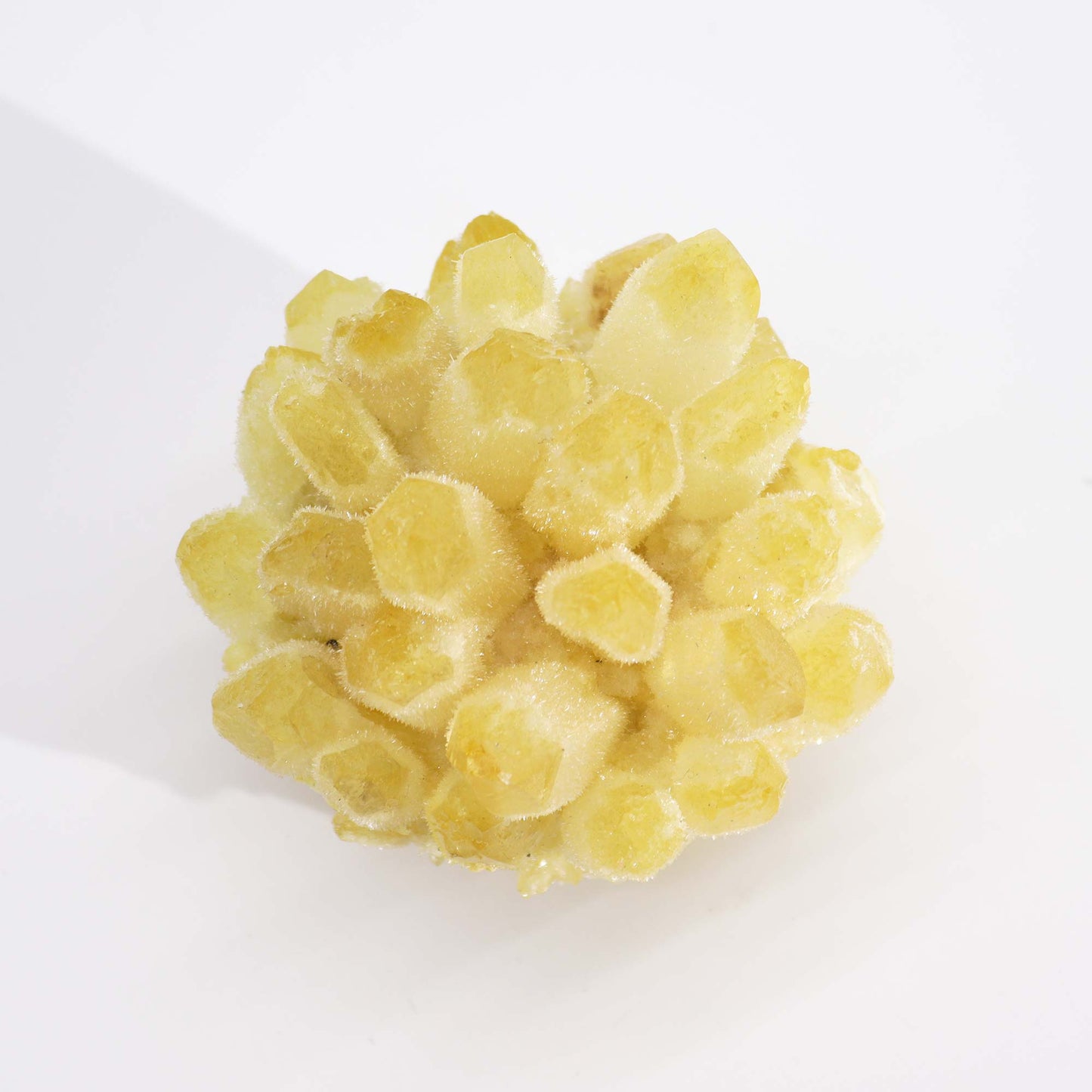 Handgefertigter natürlicher Quarzcluster – Phantomgelber Quarz (ca. 250–300 g, 8 cm)