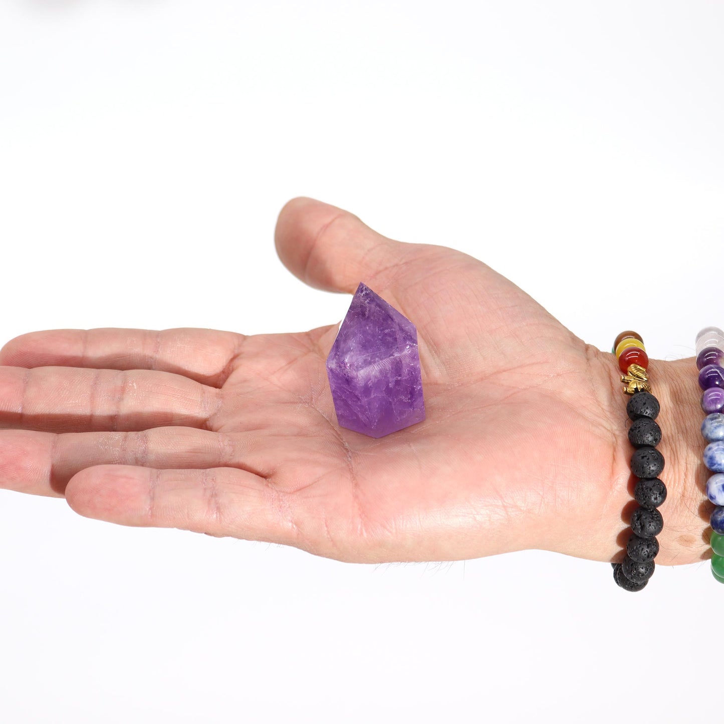Dunkel gefärbte Amethyst-Spitzsteine ​​– Klein (ca. 4–5,5 cm)