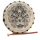 Tambor Chamánico Hamsa con baqueta - 30cm