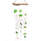 Carillón vidrio reciclado - Tres gotas verde y blanco