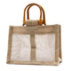 Bolsa de Regalo con Ventana de Yute Puro y Algodón - 2 Ventanas