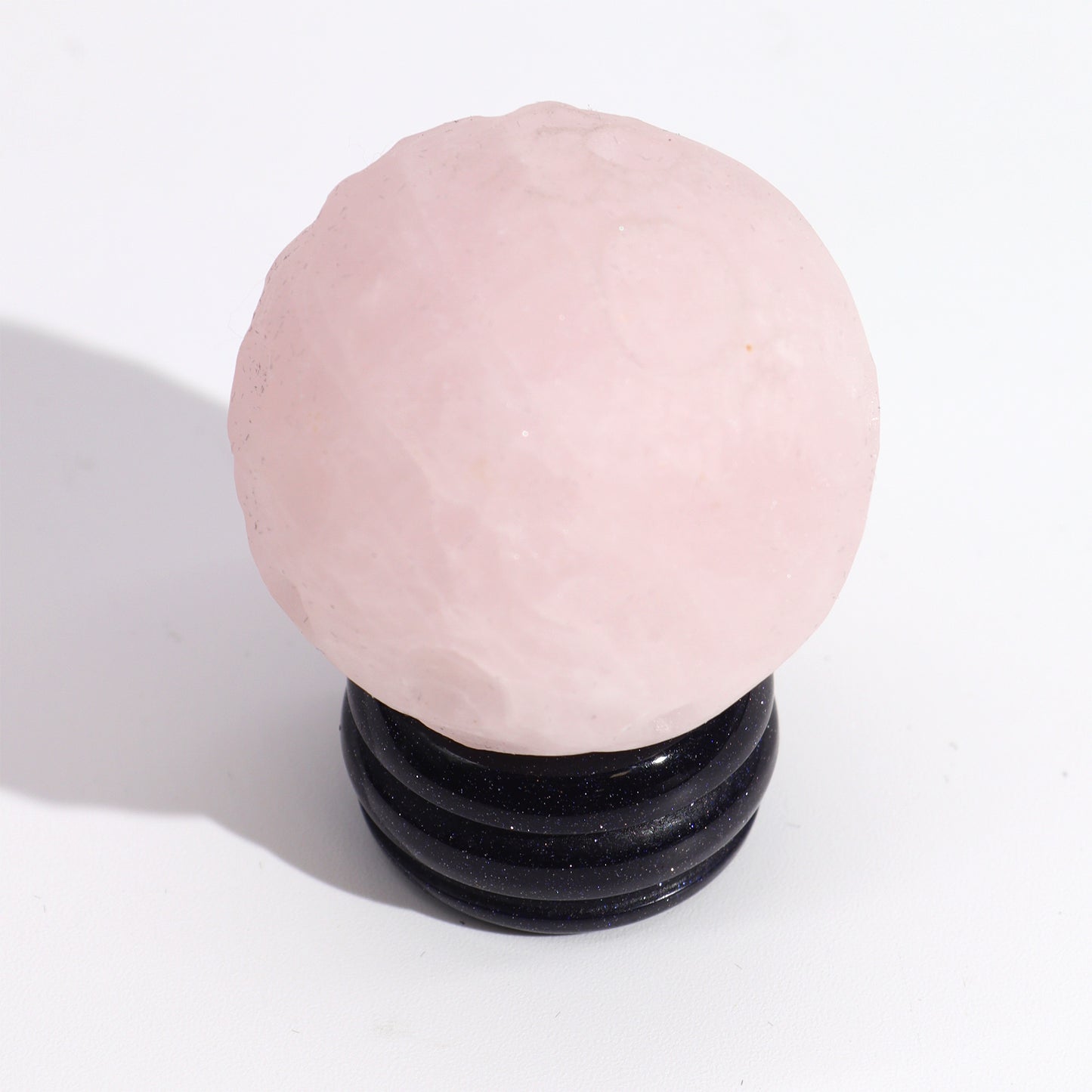 1x Planète en quartz rose avec support solaire (VÉNUS) - 40 mm